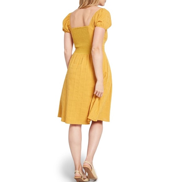 ModCloth NWT Puff Sleeve Fit & Flare Dress Size L - Picture 3 of 8